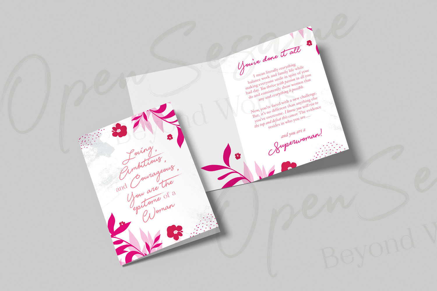 Open Sesame Cards - card front Epitome of a Woman