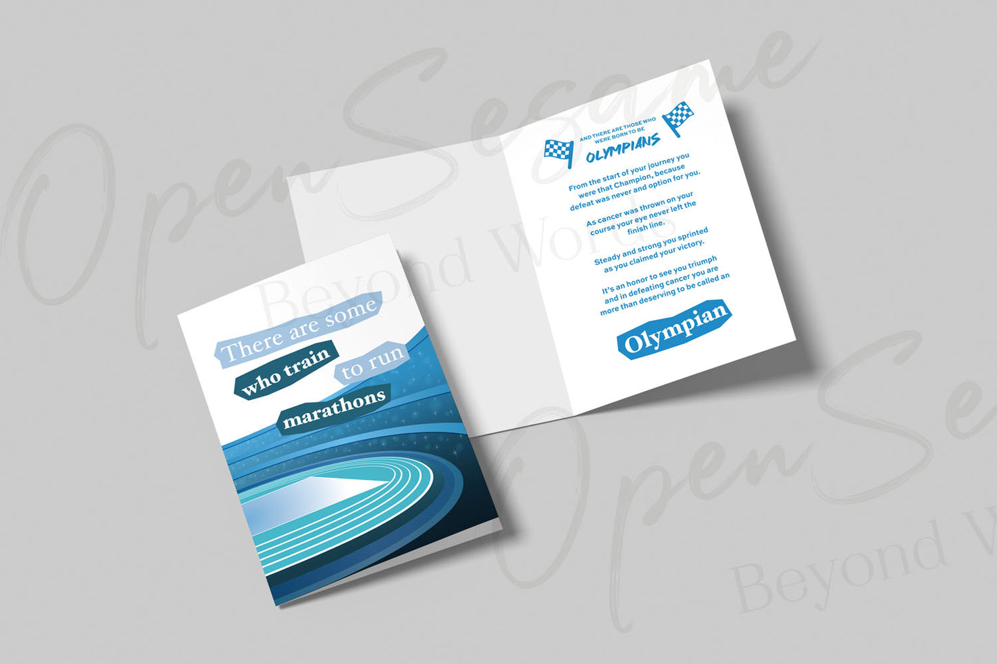 Open Sesame Cards - card front There Are Some Who Train to Run Marathons - C25