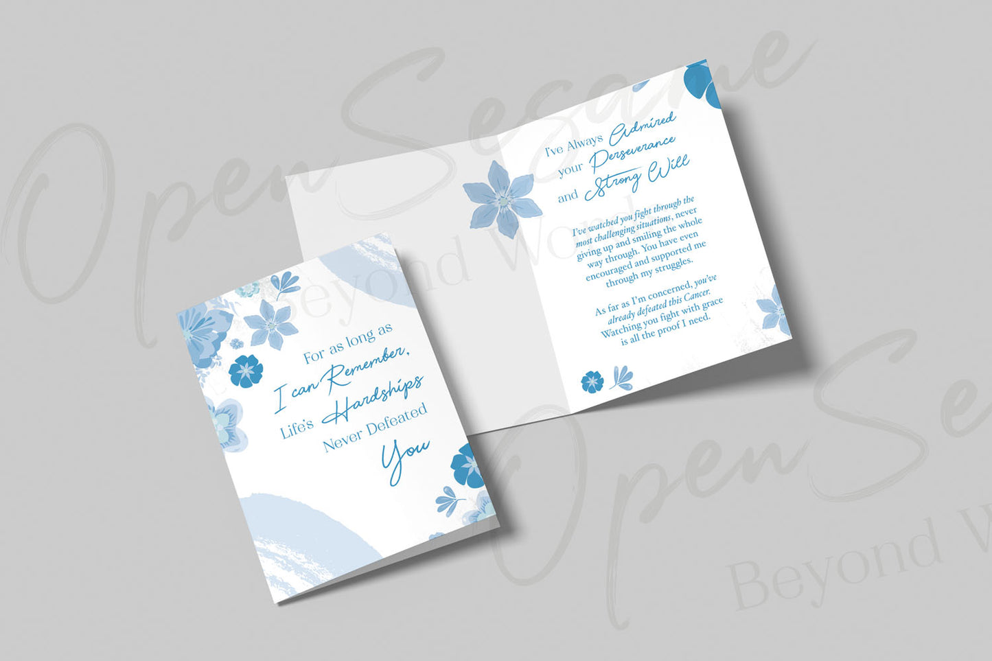 Open Sesame Cards - card front 'For As Long As I Can Remember' C4